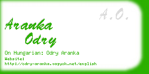 aranka odry business card